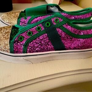 Women’s Mardi Gras Sparkle Tennis Sneakers size 40 us 8